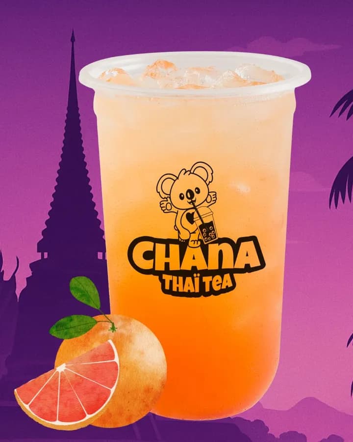 Un thé au pamplemousse, vif et tonique. chana thai