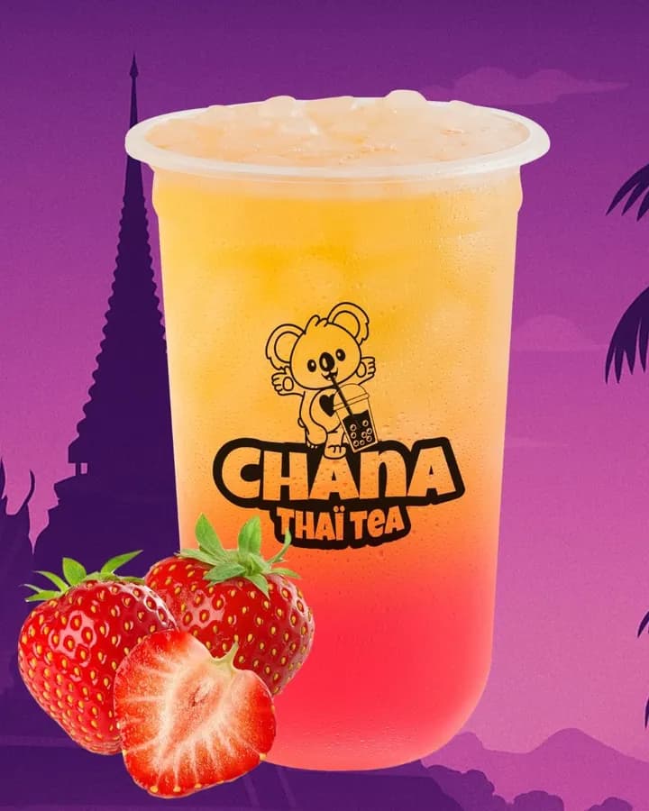Bubble tea Strawberry Tea — Chana Thai Tea