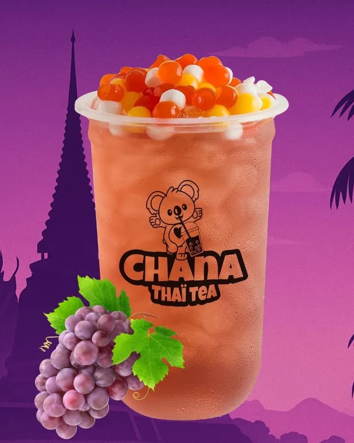 Bubble tea Grape Tea — Chana Thai Tea