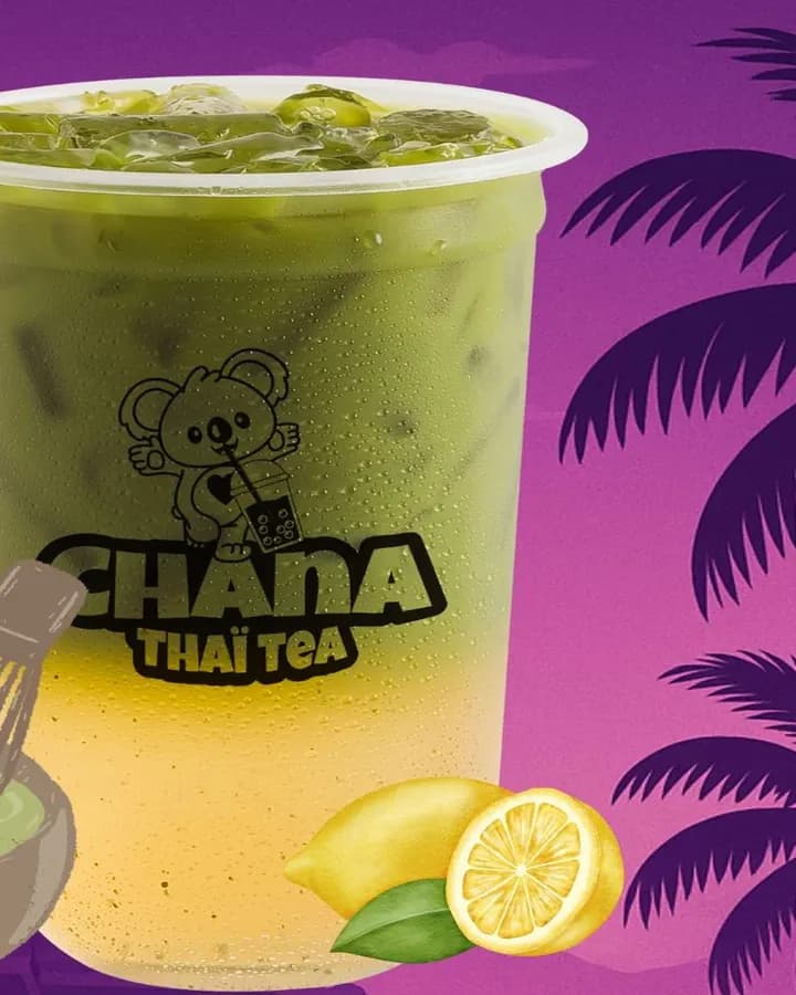 Bubble Tea Matcha miel citron — Chana Thai Tea